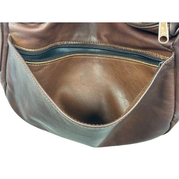 Village Tannery Purse Brown Leather Cross Body Designs by Sevestet NY - Picture 7 of 11